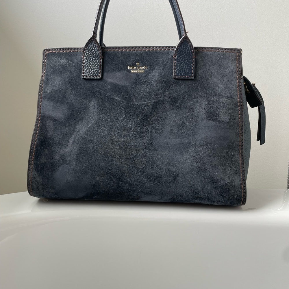 kate spade Blue Suede & Leather Satchel